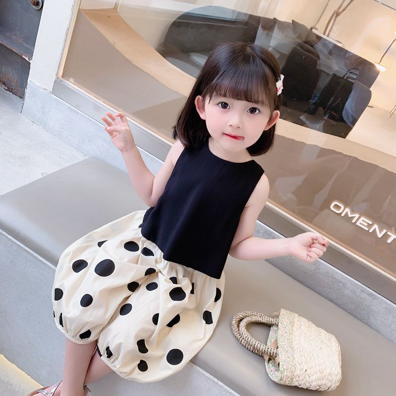 DV527 - Đầm Chấm Bi Cho Bé Gái Phá Cách