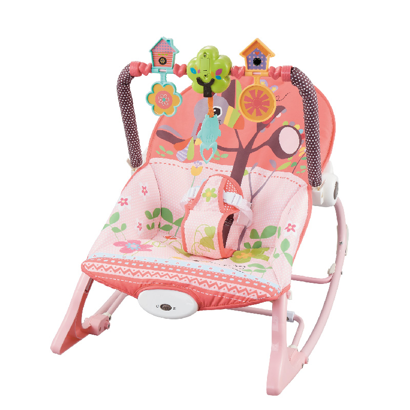 Ghế rung có nhạc và thanh đồ chơi vận động Koning Kids KK63562 - Màu Hồng
