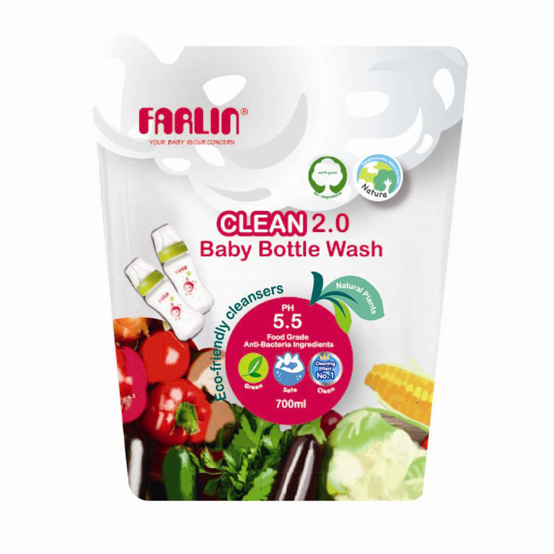 Nước rửa bình sữa Farlin AF10005 700ml (dạng túi)