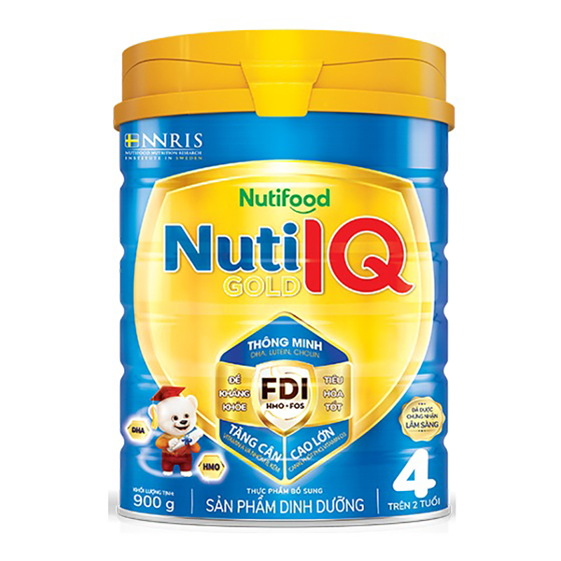 Sữa bột Nuti IQ Gold 4 lon 900g (2 - 6 tuổi)