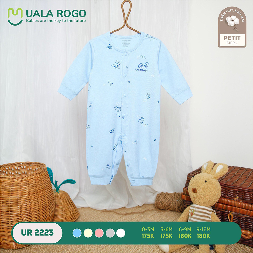 UR2223.4 - Bộ body dài vải petit Uala Rogo - Màu xanh