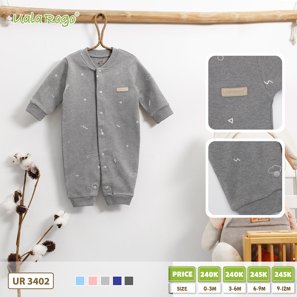 UR3402.4 - Bộ body nỉ Uala Rogo - Màu ghi đậm