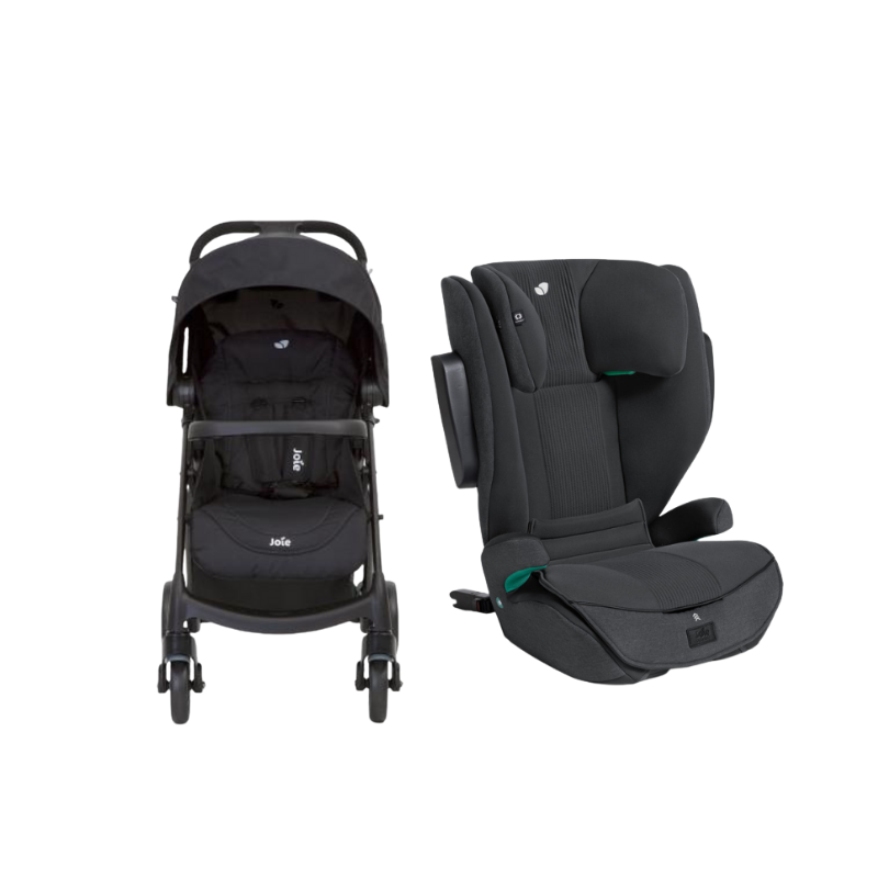 Xe Đẩy Trẻ Em Joie Muze LX W/ FM Coal + Ghế Ngồi Ô Tô Trẻ Em Joie I-Traver Signature Ebony