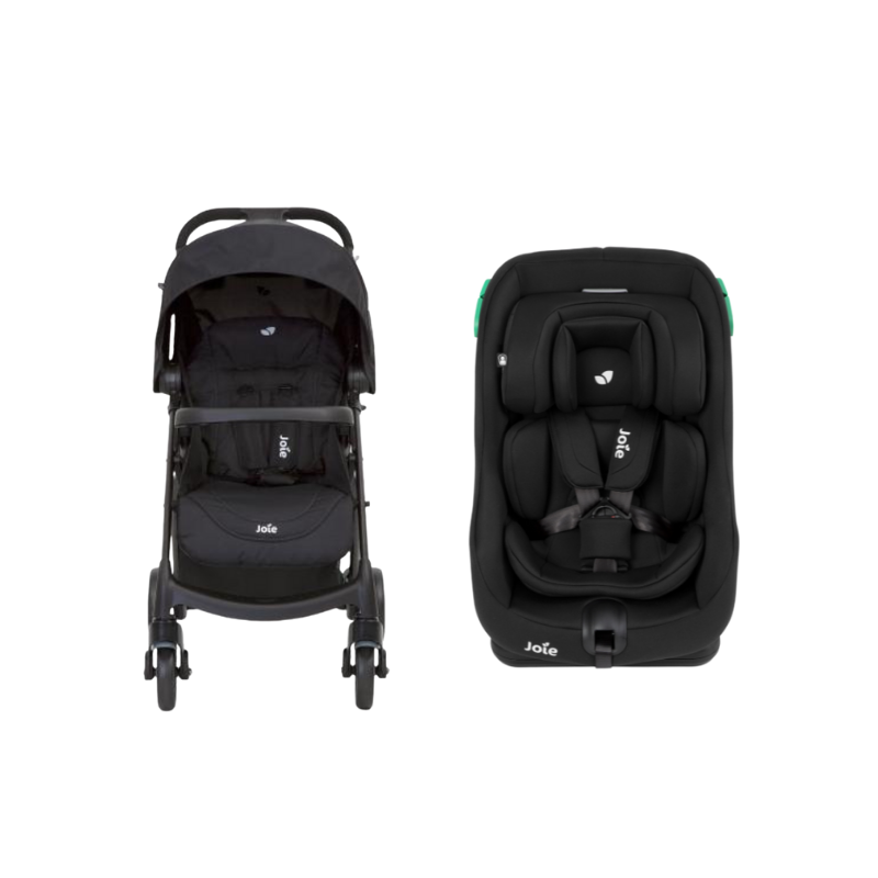 Xe Đẩy Trẻ Em Joie Muze LX W/ FM Coal + Ghế Ngồi Ô Tô Trẻ Em Joie Steadi R129 Shale