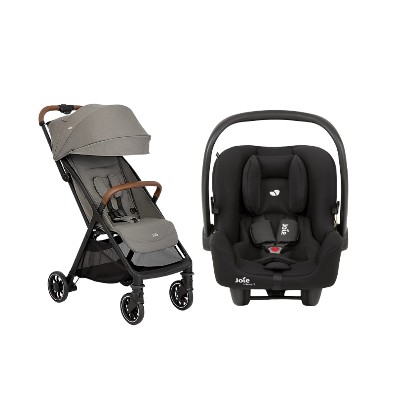 Xe Đẩy Trẻ Em Joie Pact Pro W/ RC & ADPT Pebble + Ghế Ngồi Ô Tô Trẻ Em Joie i-Snug 2 Shale
