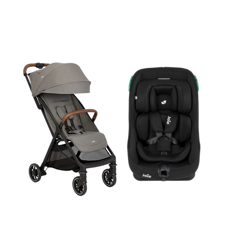 Xe Đẩy Trẻ Em Joie Pact Pro W/ RC & ADPT Pebble + Ghế Ngồi Ô Tô Trẻ Em Joie Steadi R129 Shale