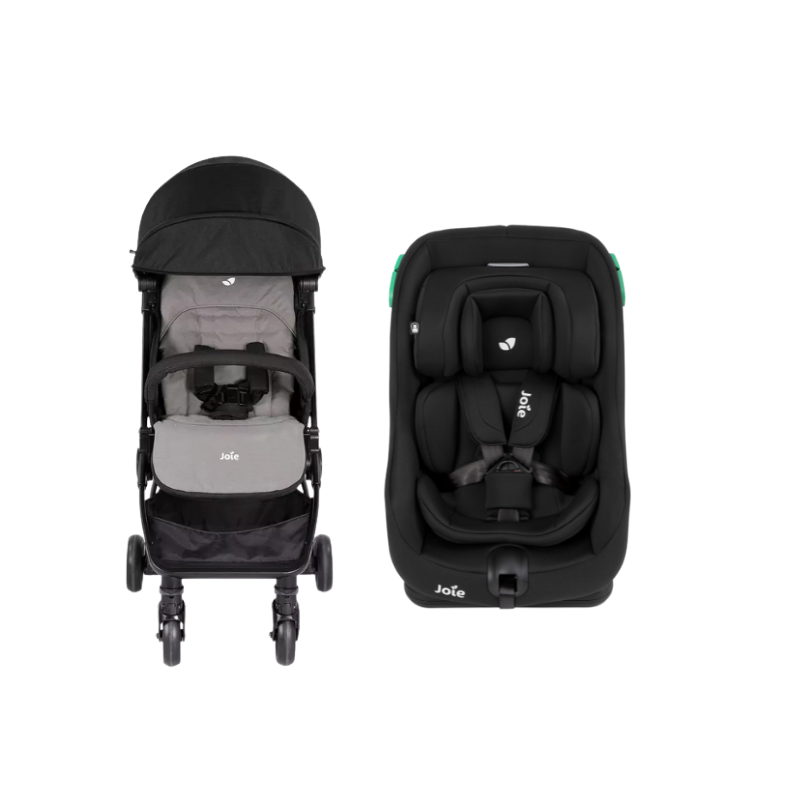 Xe đẩy trẻ em Joie Pact W/ RC&ADPT&TB Ember + Ghế Ngồi Ô Tô Trẻ Em Joie Steadi R129 Shale