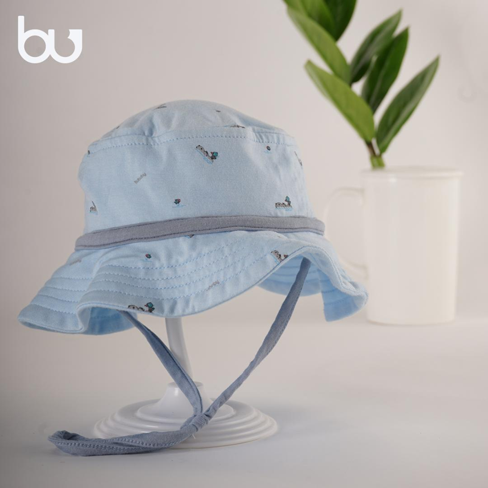 BA052. Xanh- Mũ vành tròn cho bé- Bu