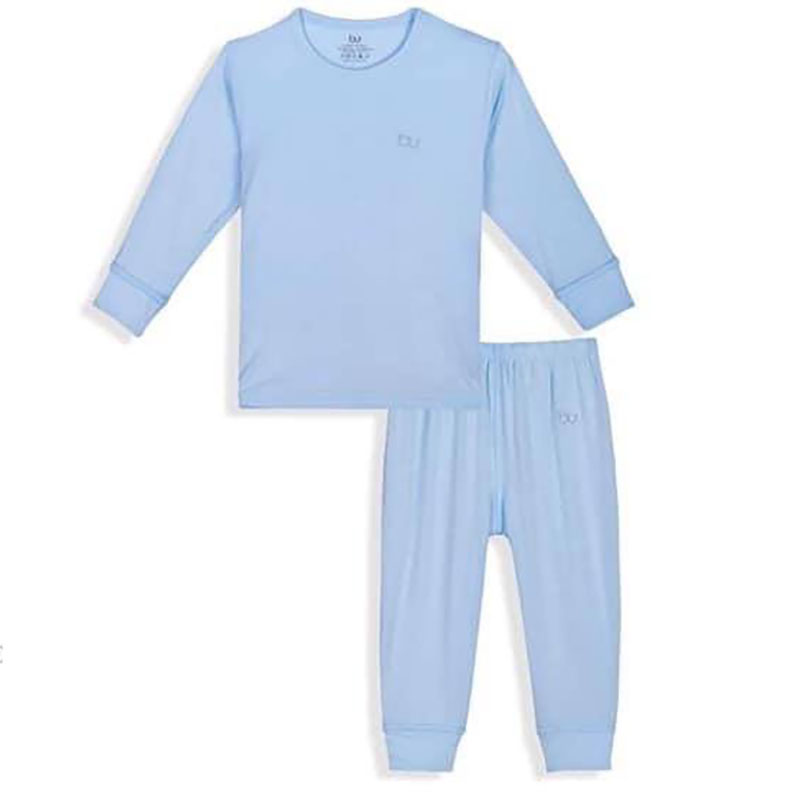 BB001.blue- Bộ dài tay cài vai quần dài BU
