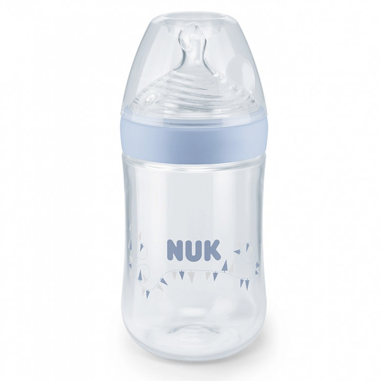 Bình sữa NUK Nature Sense Nhựa PP 260ml núm ti S1 - M - màu Xanh