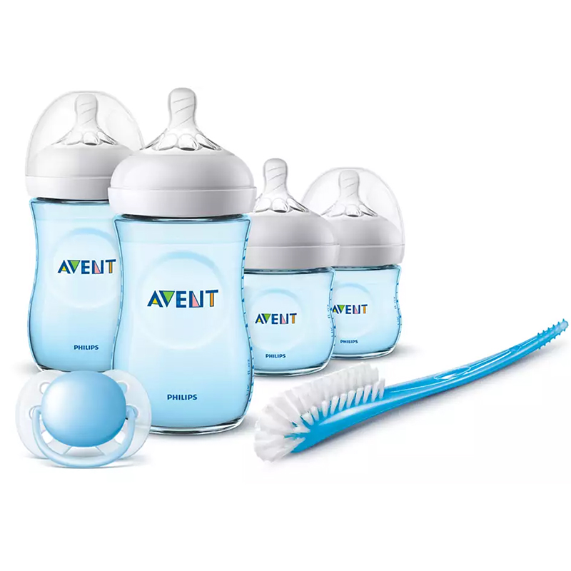 Bộ bình sữa thiết kế tự nhiên Philips Avent màu xanh SCD290/14
