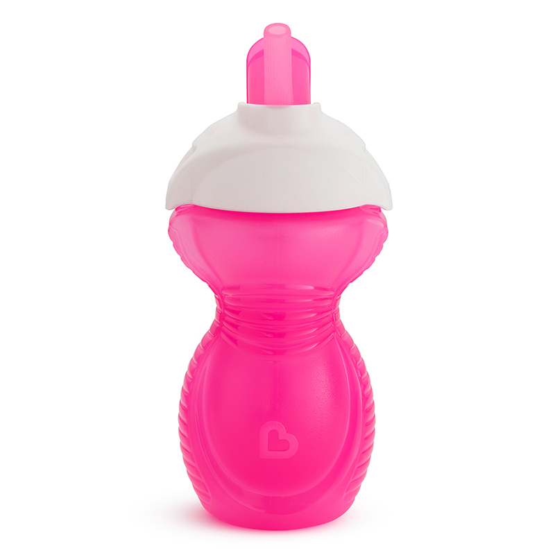 Cốc ống hút CL Munchkin 266ml màu hồng