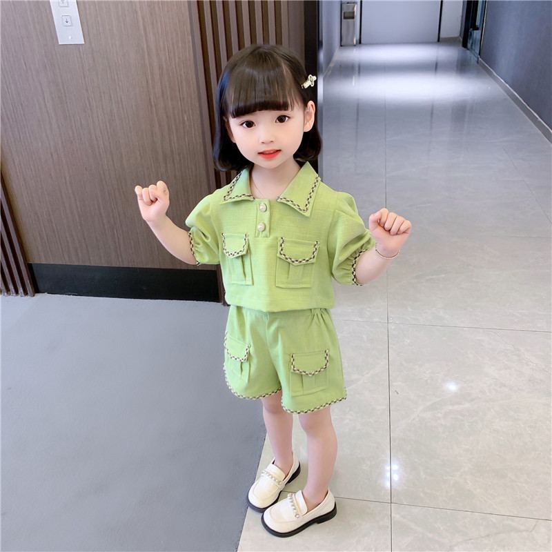 DV521 - Set Quần Áo Tiểu Thư Cho Bé - Màu Xanh Lá