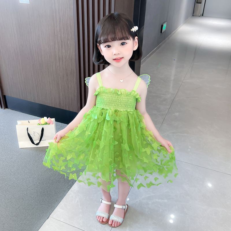 DV529 - Đầm Cho Bé Cánh Bướm Xinh - Màu Xanh