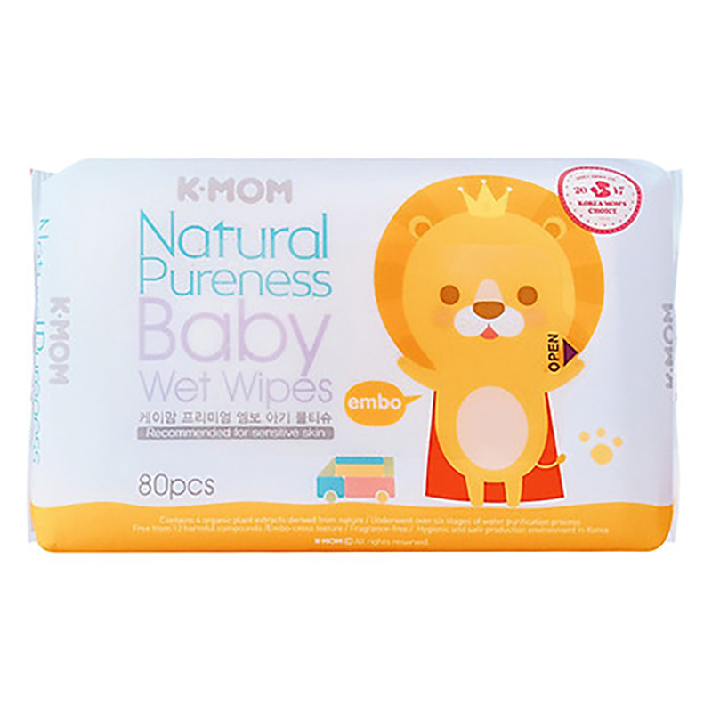 Khăn ướt cao cấp K-Mom Hàn Quốc vân nổi (80C)