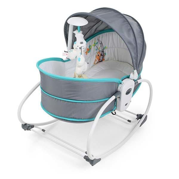 Nôi rung kiêm ghế bập bênh 5 trong 1 Mastela 6037 - Màu ghi xanh