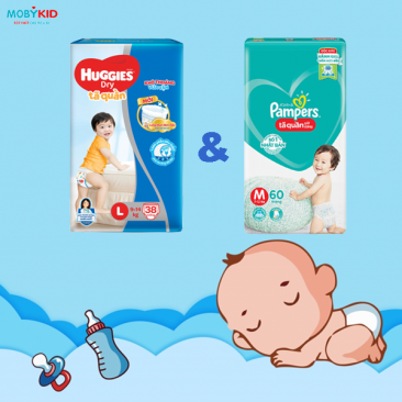 So sánh bỉm tã Huggies và Pamper cho bé, nên mua loại nào?