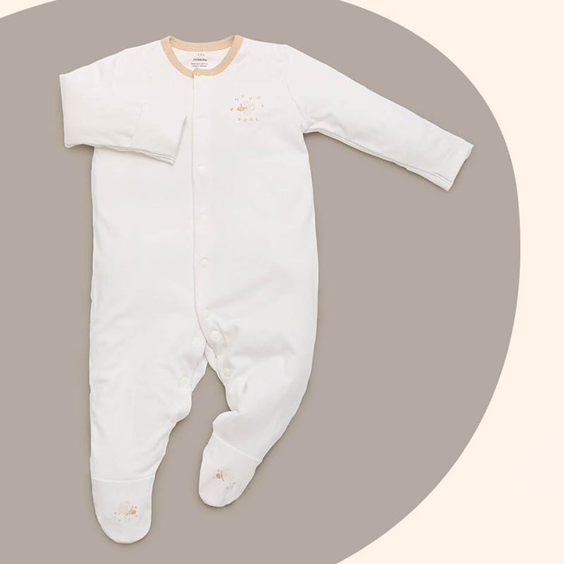 W611S1WHNB175 - Bộ quần áo Nous Bodysuit vải Nu Petit - Màu trắng (NewBorn)