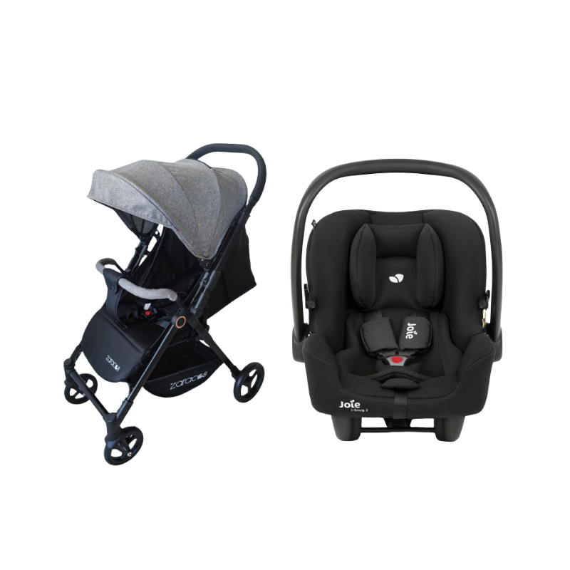 Xe đẩy cho bé Zaracos Suber 2976 + Ghế Ngồi Ô Tô Trẻ Em Joie i-Snug 2 Shale