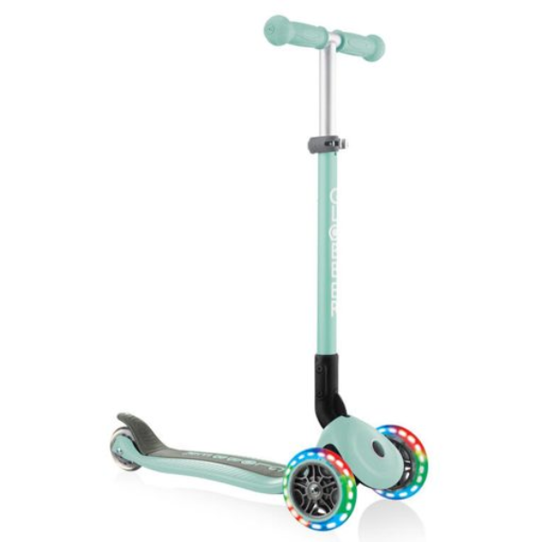 Xe Scooter 3 Bánh Globber Primo Foldable Lights Anodized Tbar từ 3-7 tuổi - Mint