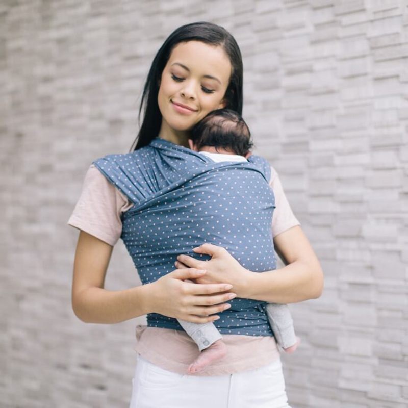 Địu cho bé Ergobaby Aura Baby Wrap - Coral Dots