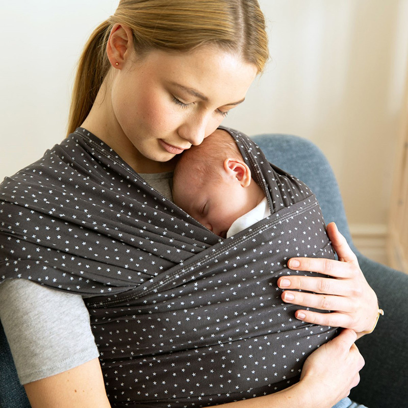 Địu cho bé Ergobaby Aura Baby Wrap - Twinkle Grey