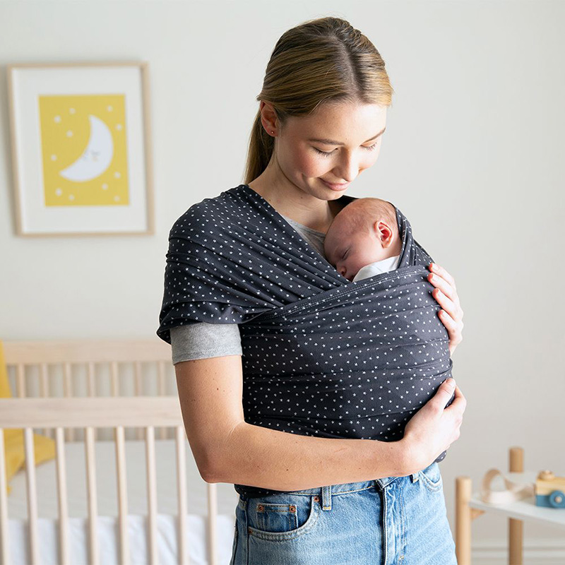 Địu cho bé Ergobaby Aura Baby Wrap - Twinkle Grey