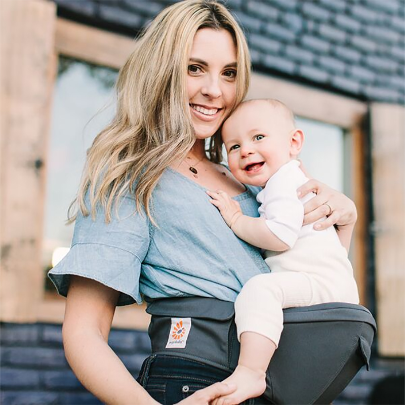 Địu cho bé Ergobaby Hip Seat Baby Carrier Cool Air Mesh – Carbon Grey