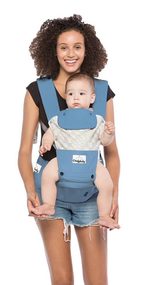 Địu ngồi cao cấp siêu mềm 4 tư thế Comfybaby HC003 - Màu Xanh