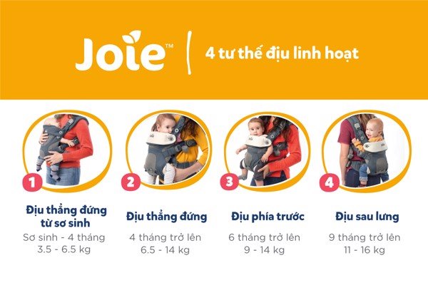 Địu trẻ em Joie Savvy Butterscotch