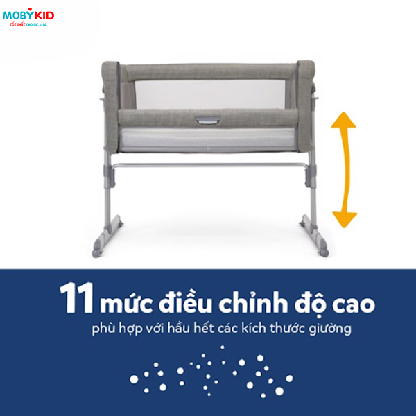 Điểm cải tiến vượt trội của nôi ngủ cạnh giường Joie Roomie Glide so với Joie Roomie 