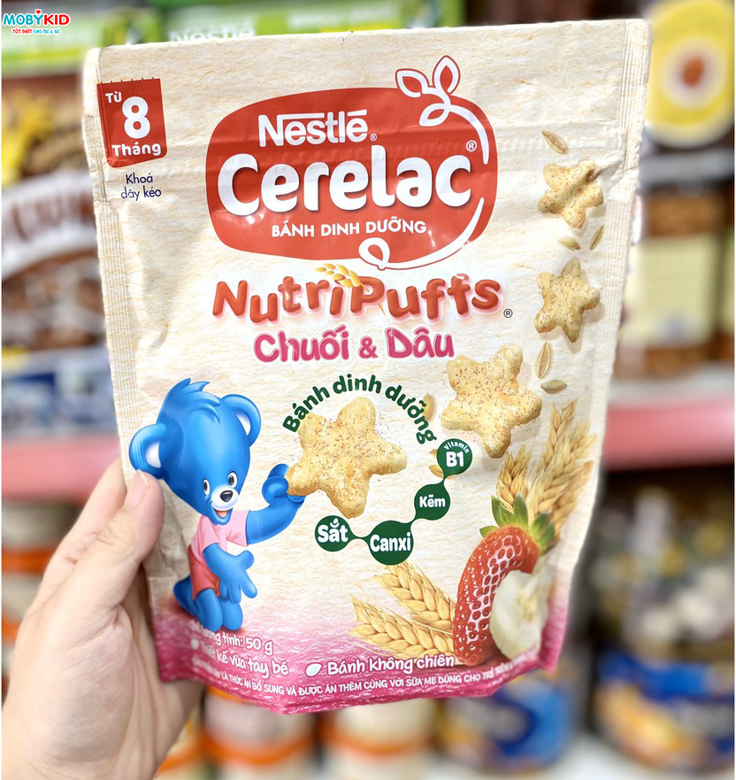 Review chi tiết bánh ăn dặm Nestle Cerelac Nutripuffs nhiều vị dành cho bé 