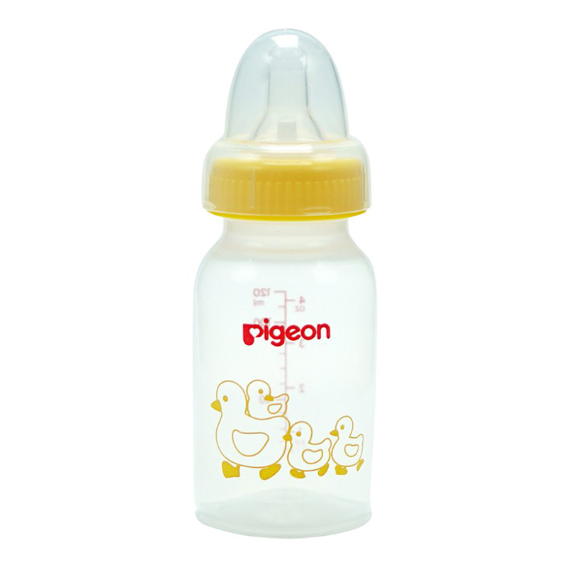 Bình Sữa Pigeon PP Tiêu Chuẩn Vịt Màu Vàng 120ml