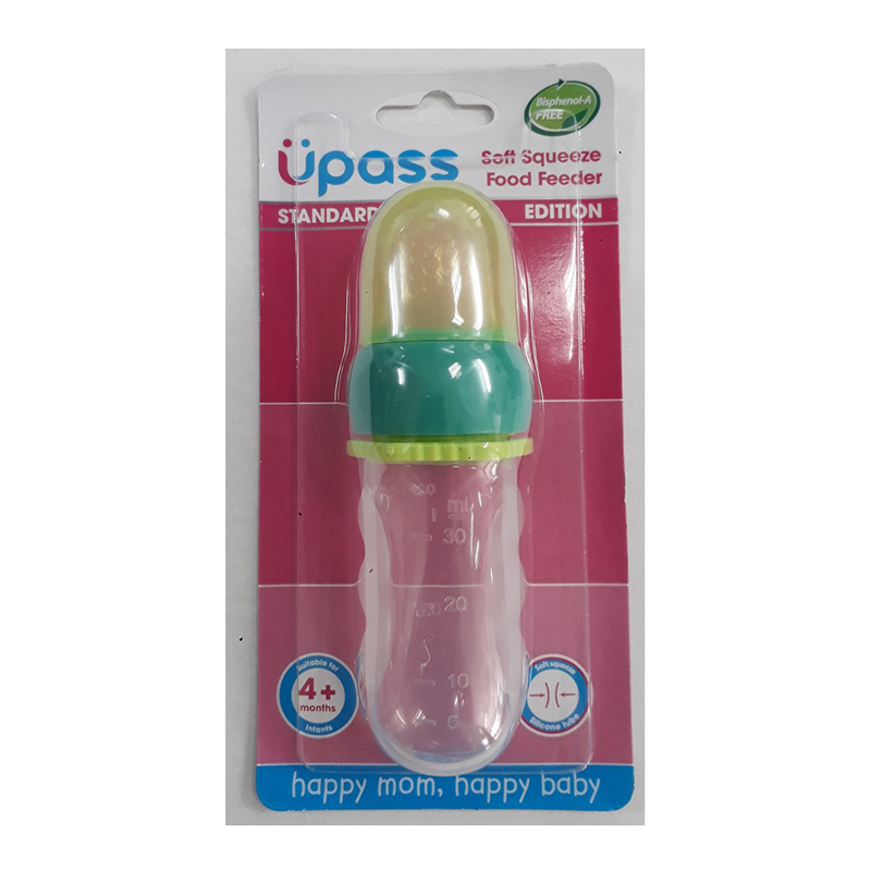 Bình bóp thức ăn dặm cho bé Upass UP0301XL - Màu xanh lá