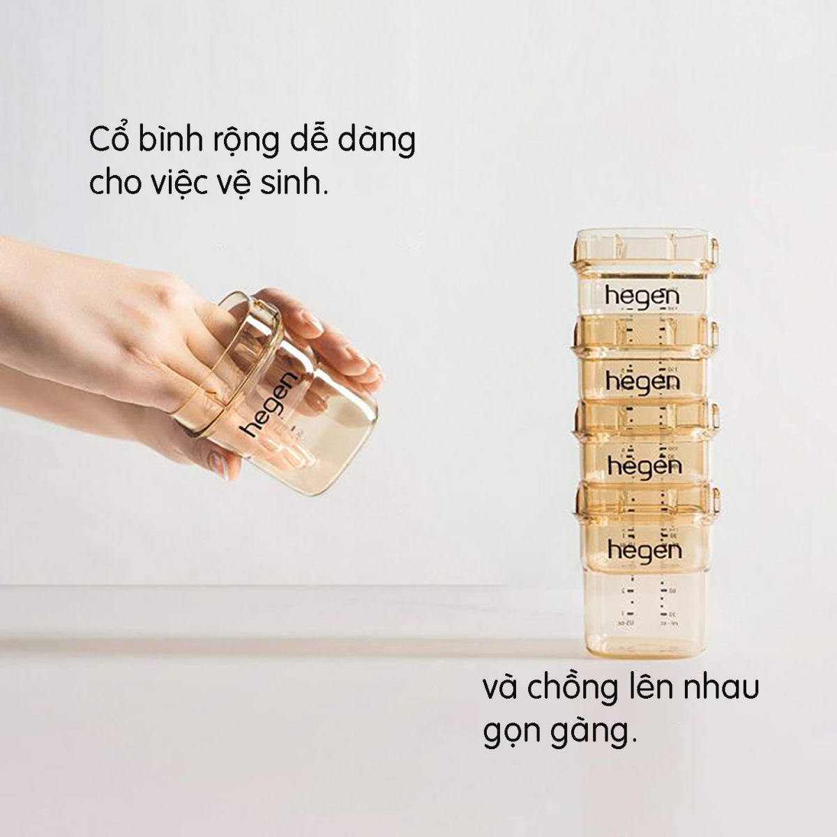 Bình tập uống Hegen Straw cup PPSU 330ml màu xám