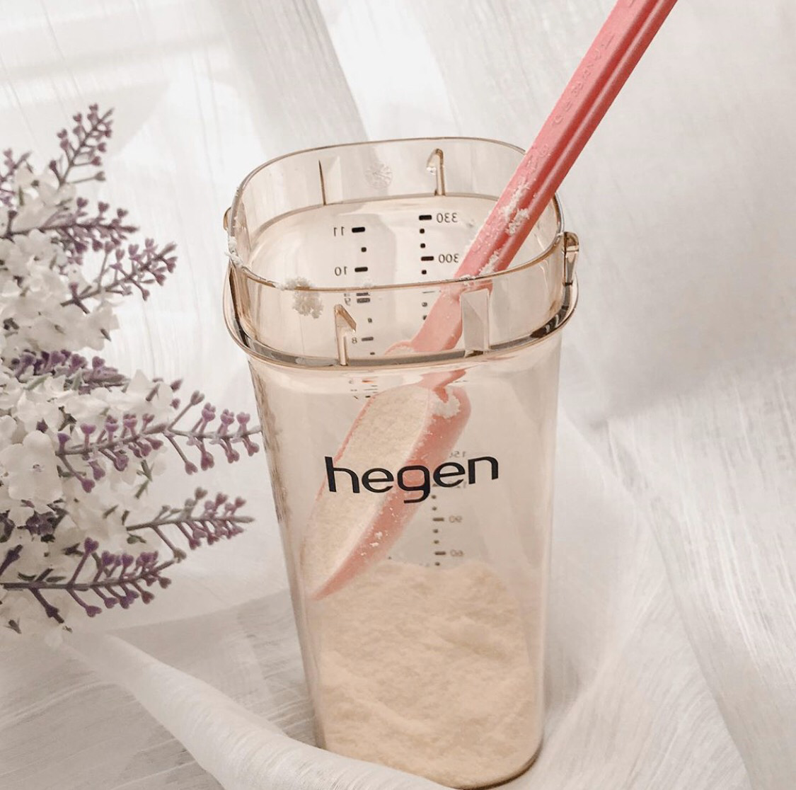 Bình tập uống Hegen Straw cup PPSU 330ml màu xám