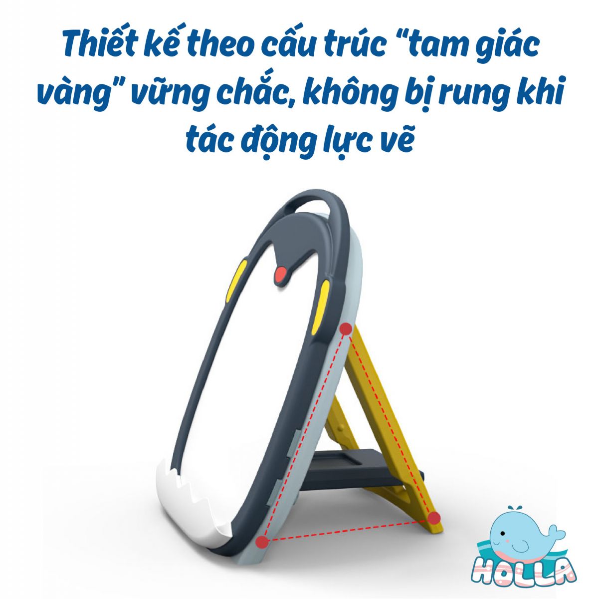Bảng vẽ chim cánh cụt Holla màu xanh 