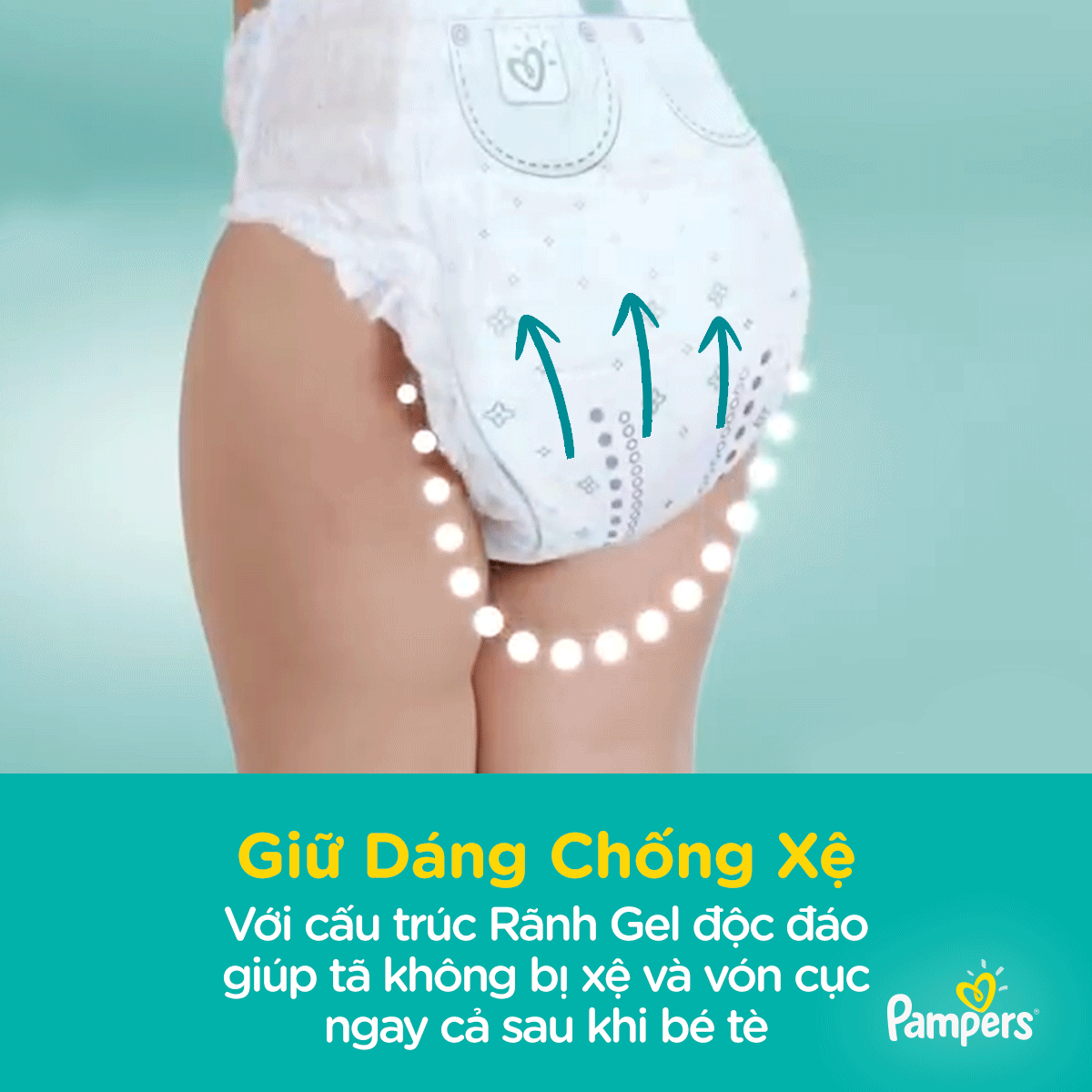 Bỉm - Tã quần Pampers tiết kiệm size L 36 miếng (Bé 9-14kg)