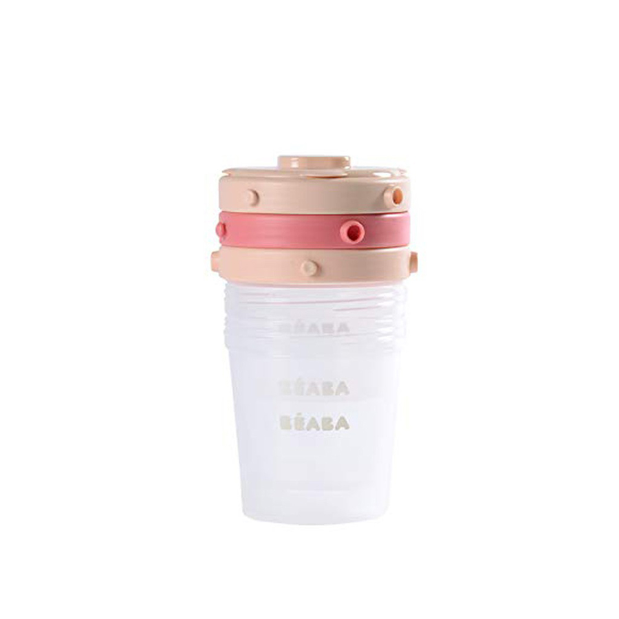 Bộ 6 Hộp Chia Thức Ăn 200ml Béaba Hồng Gold