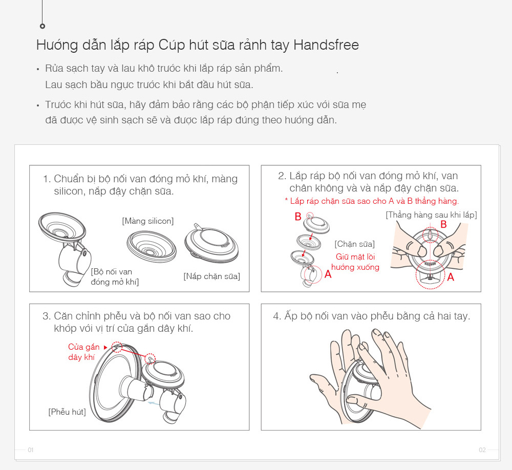 Bộ cúp hút sữa rảnh tay Spectra Handsfree (Size 24/25/28mm)