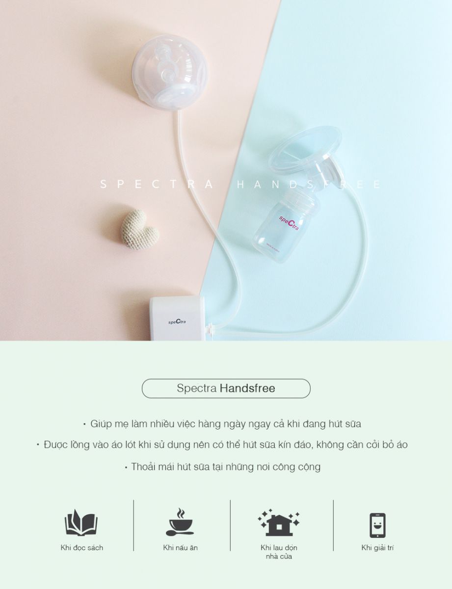 Bộ cúp hút sữa rảnh tay Spectra Handsfree (Size 24/25/28mm)