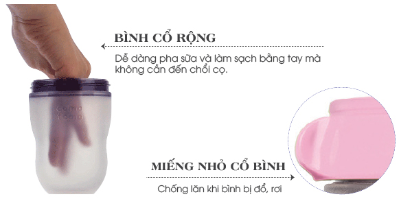 Bộ hai bình silicone Comotomo 250ml - Hồng