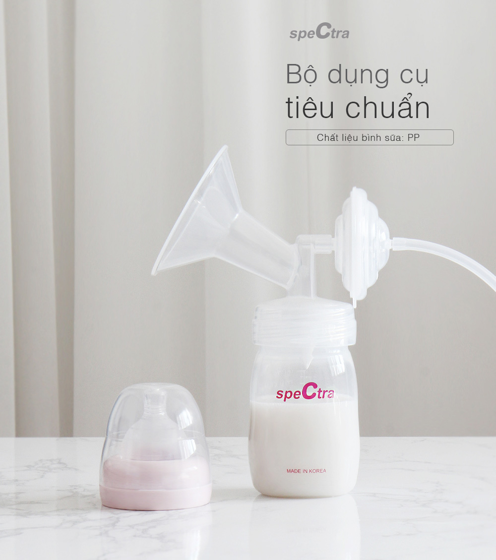Bộ phụ kiện tiêu chuẩn dành cho máy hút sữa Spectra (Cổ rộng, phễu size 16/20/24/28)