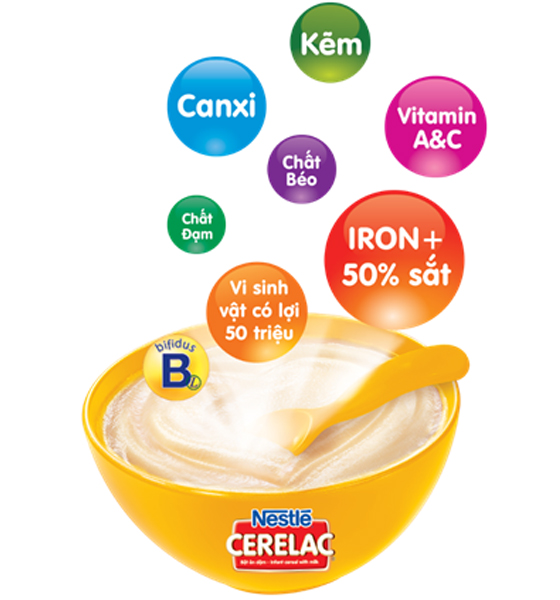 Bột ăn dặm Nestlé Cerelac Lúa mì và Sữa 200g