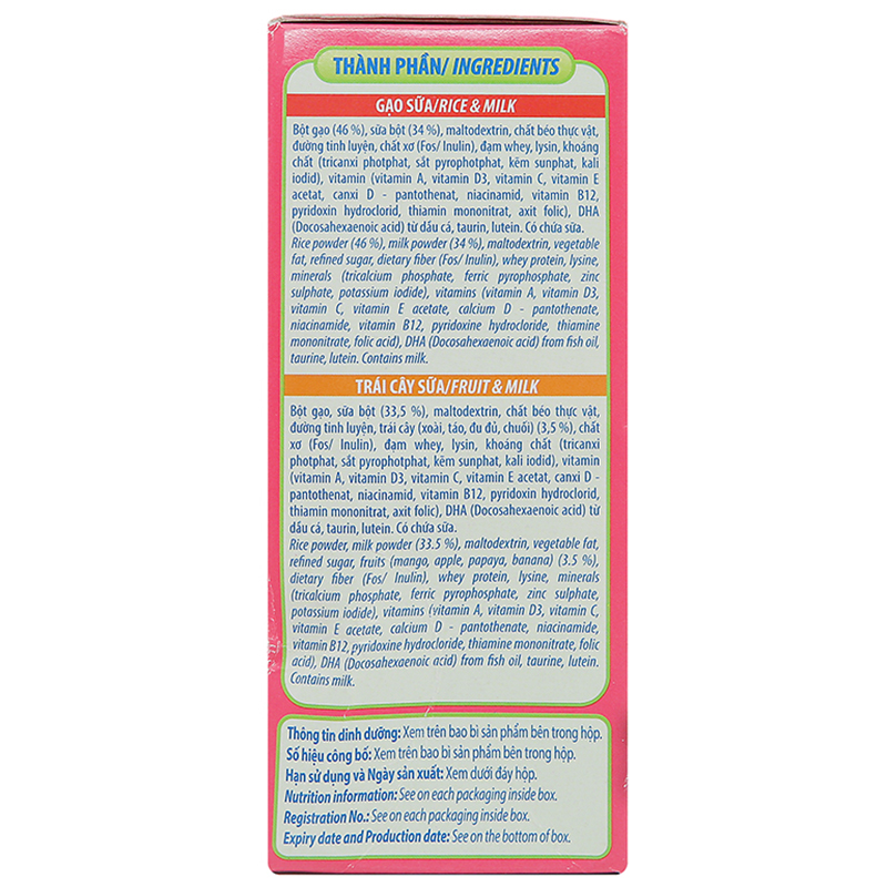 Bột ăn dặm NutiFood Nuti IQ 2 vị ngọt hộp 200g (6 - 24 tháng)