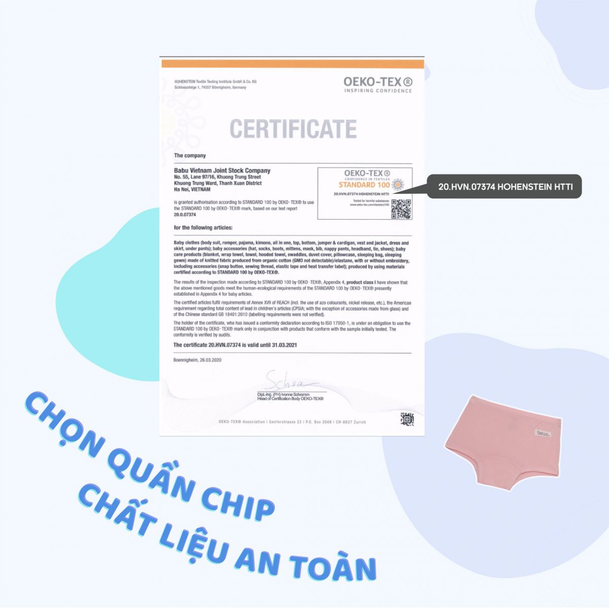 BB014.1- Quần chíp đùi cho bé gái White- Blue