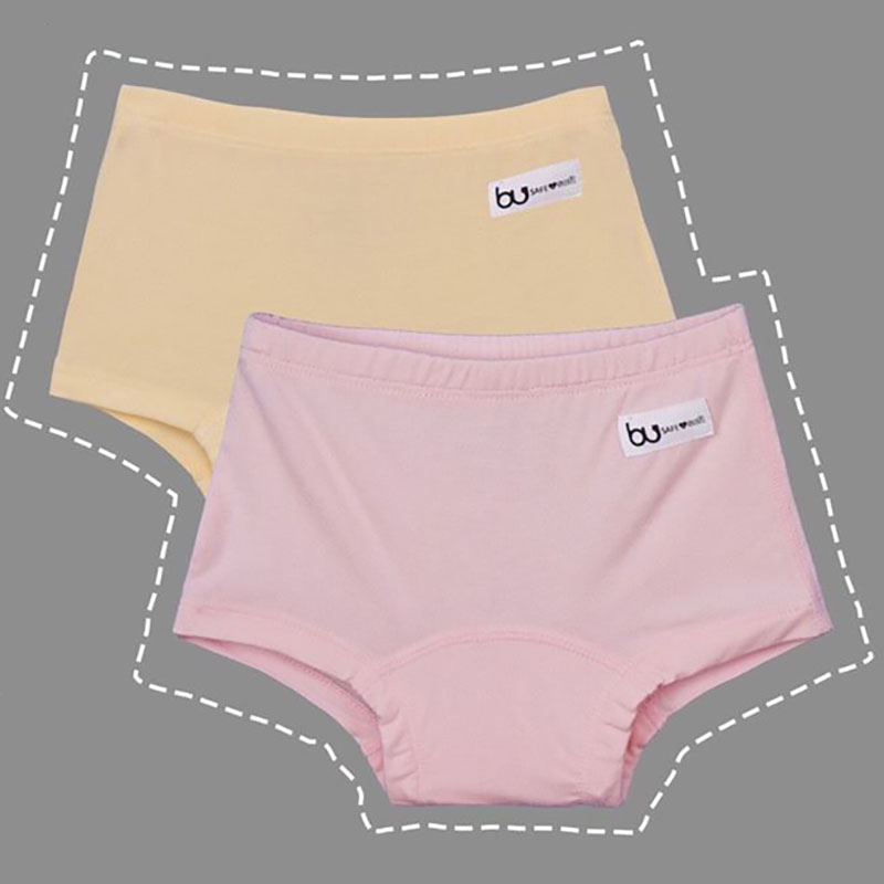 BB014.2- Quần chíp đùi cho bé gái Pink+Yellow- Bu