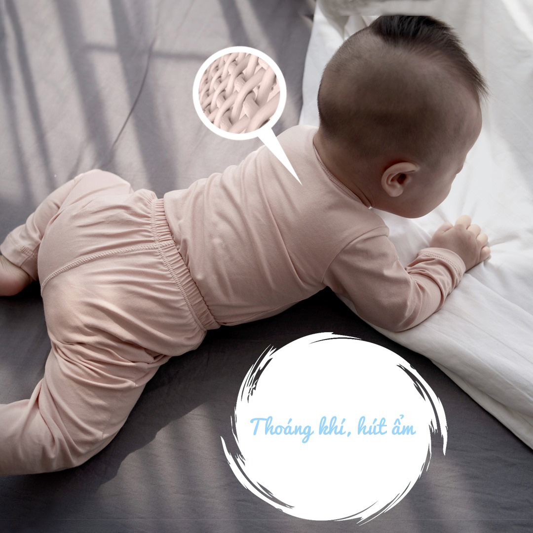 BB016.Pink- Bộ đồ ba lỗ cho bé- Bu