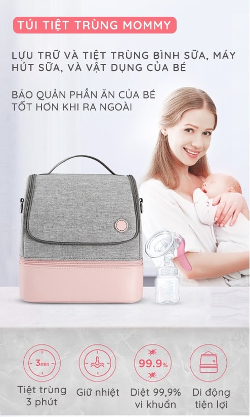 Balo tiệt trùng Mommy 59S - Màu hồng