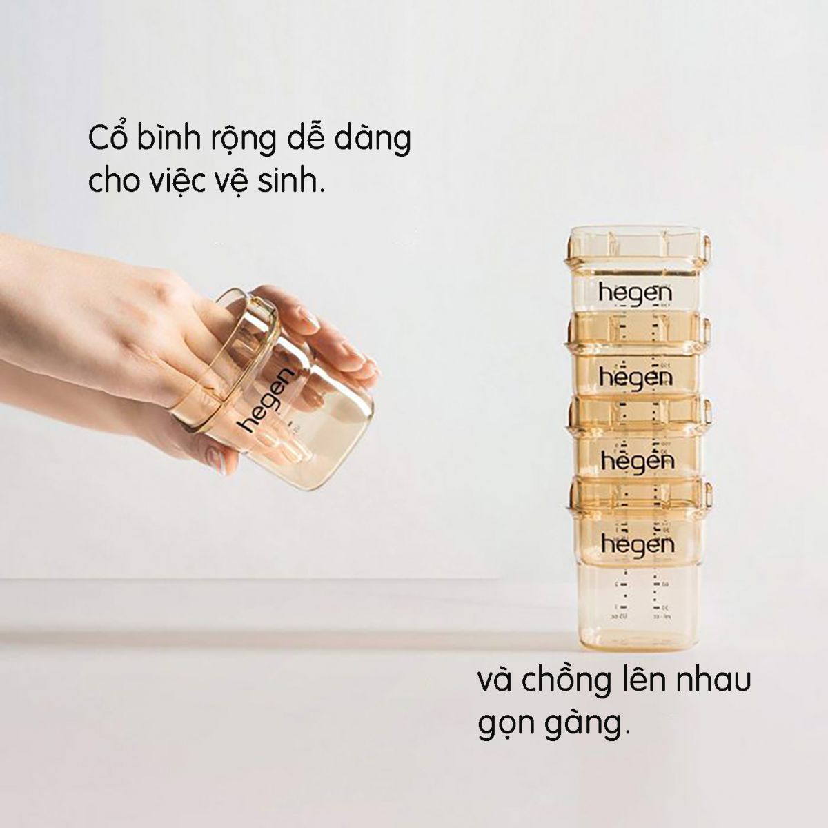 Bình sữa Hegen PPSU 240ml núm ti dành cho bé 3-6 tháng tuổi